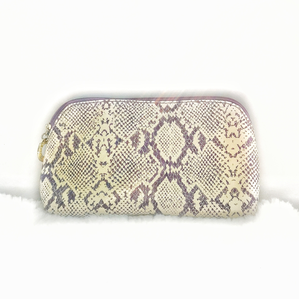 💮3/$30💮 Estee Lauder Faux Snakeskin Pattern Makeup Bag / Pouch